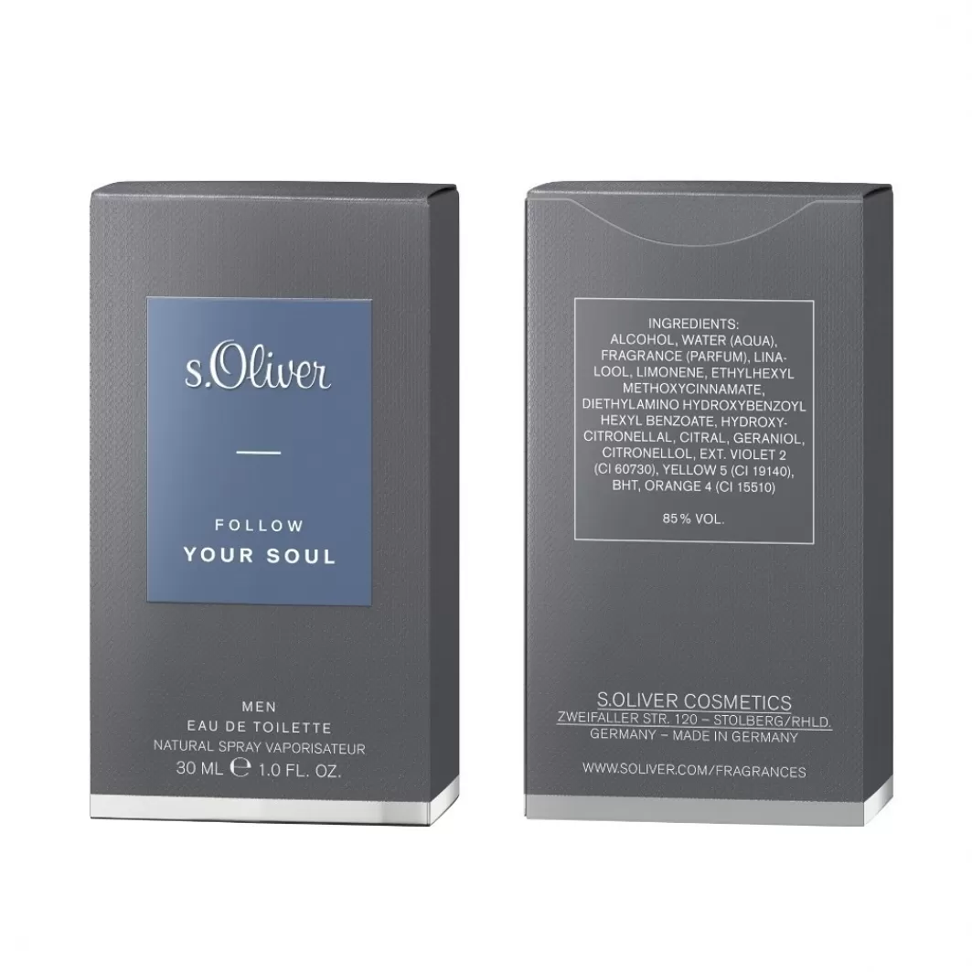 S.Oliver Fragranze Maschili^ Follow Your Soul Follow Your Soul Men Eau De Toilette Spray